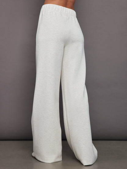Carbon38 | Pintuck Knit Pant in Interlock - Moonbeam Heather