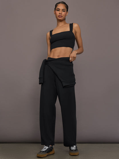 Carbon38 | Barrel Leg Pant in Interlock - Black
