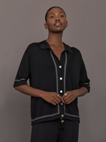 Carbon38 | The Coco Knit Shirt - Ink