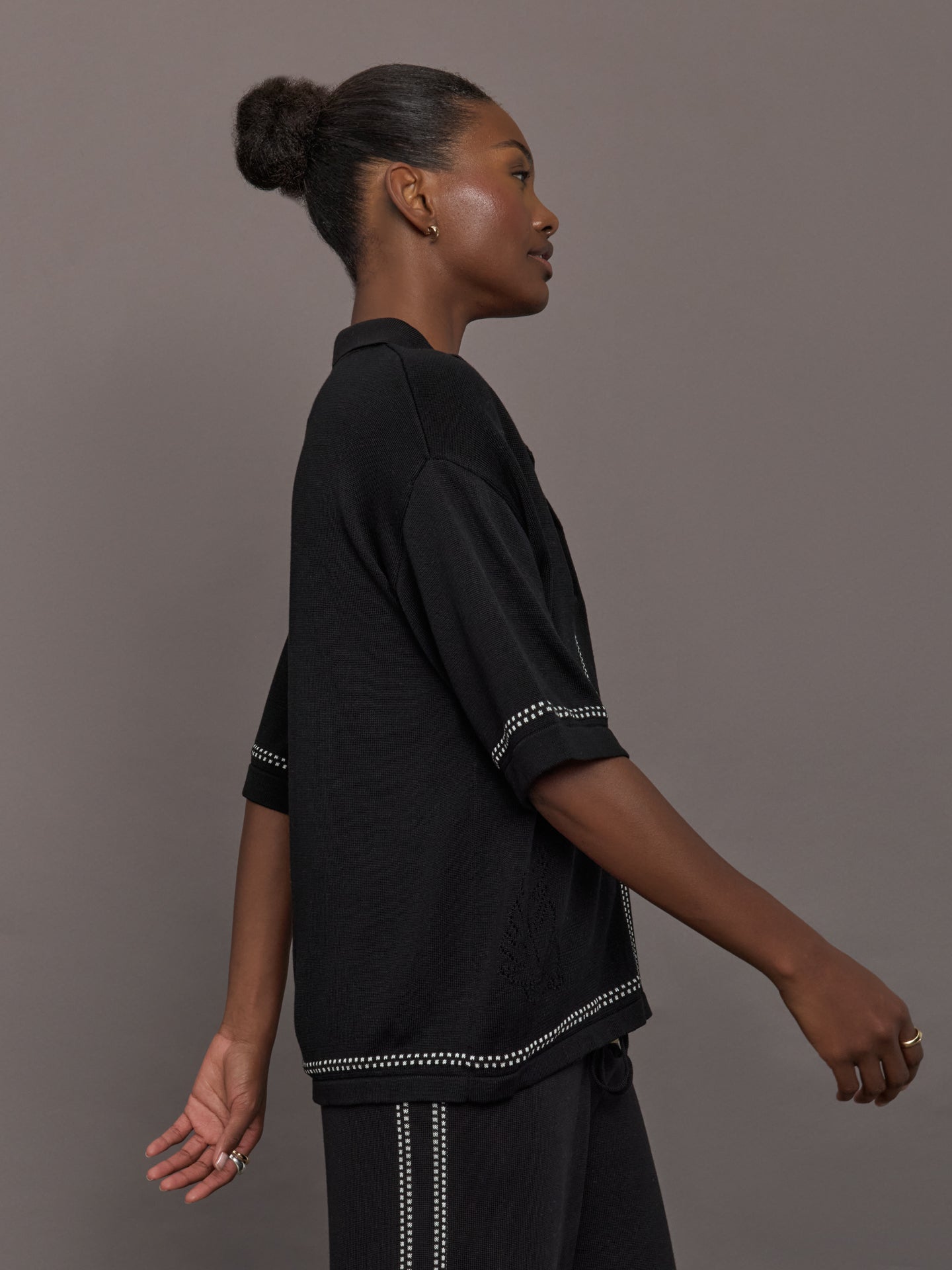 Carbon38 | The Coco Knit Shirt - Ink