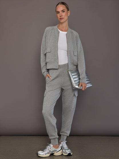 Carbon38 | Cargo Jogger in Modal Luxe - Heather Grey