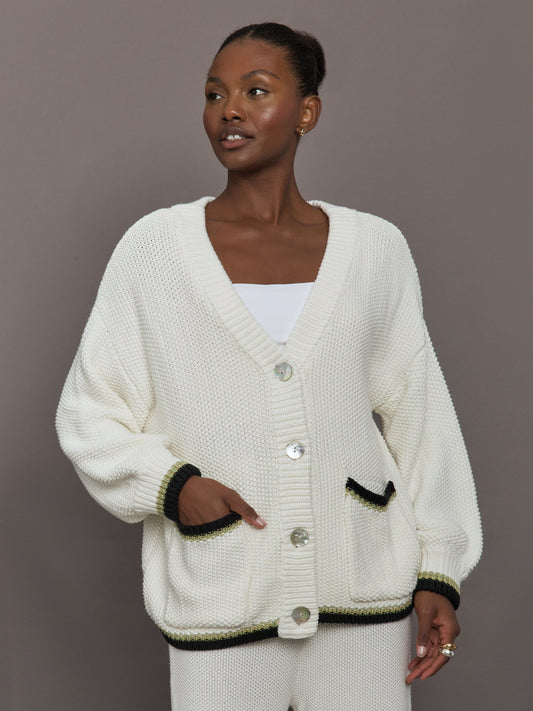 Carbon38 | The Charli Knit Cardigan - Sea Salt
