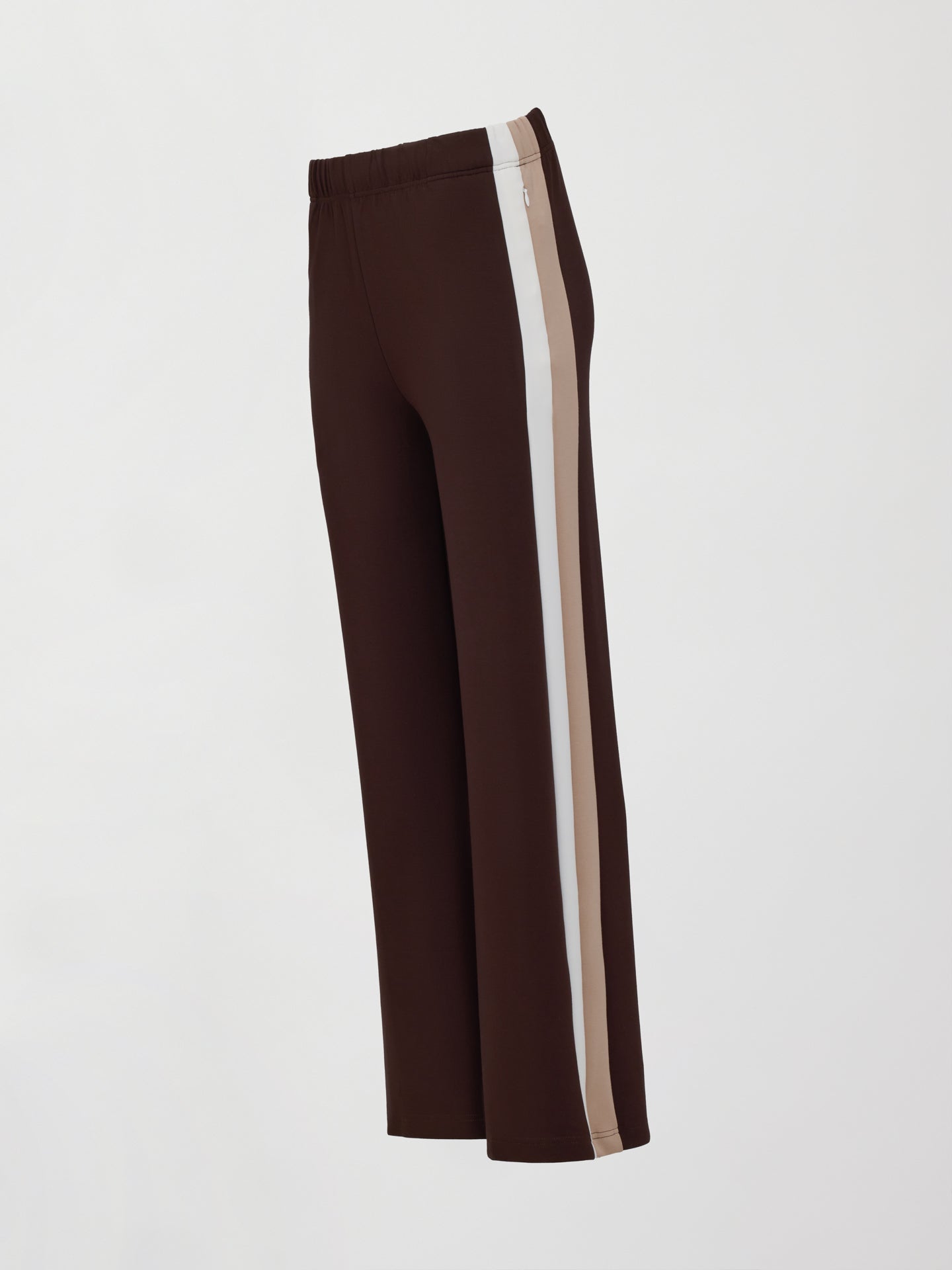 Carbon38 | Wide Leg Track Pant in Scuba - Chocolate Torte