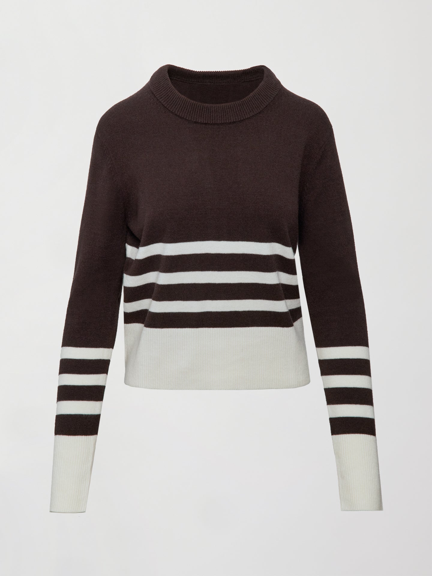 Carbon38 | Striped Sweater - Chocolate Torte / Off White