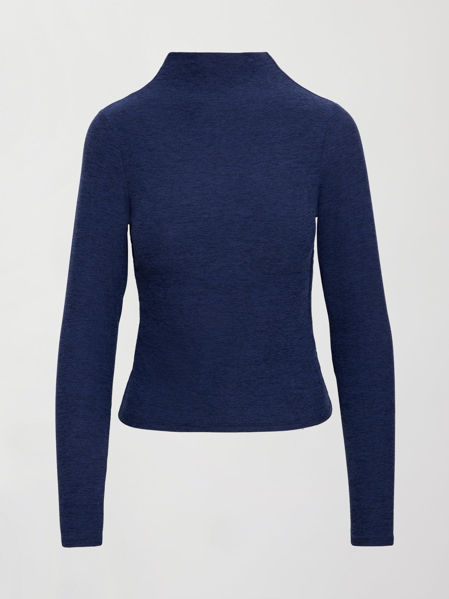 Carbon38 | Mock Neck Long Sleeve in Soft Luxe - Heather Navy Blazer