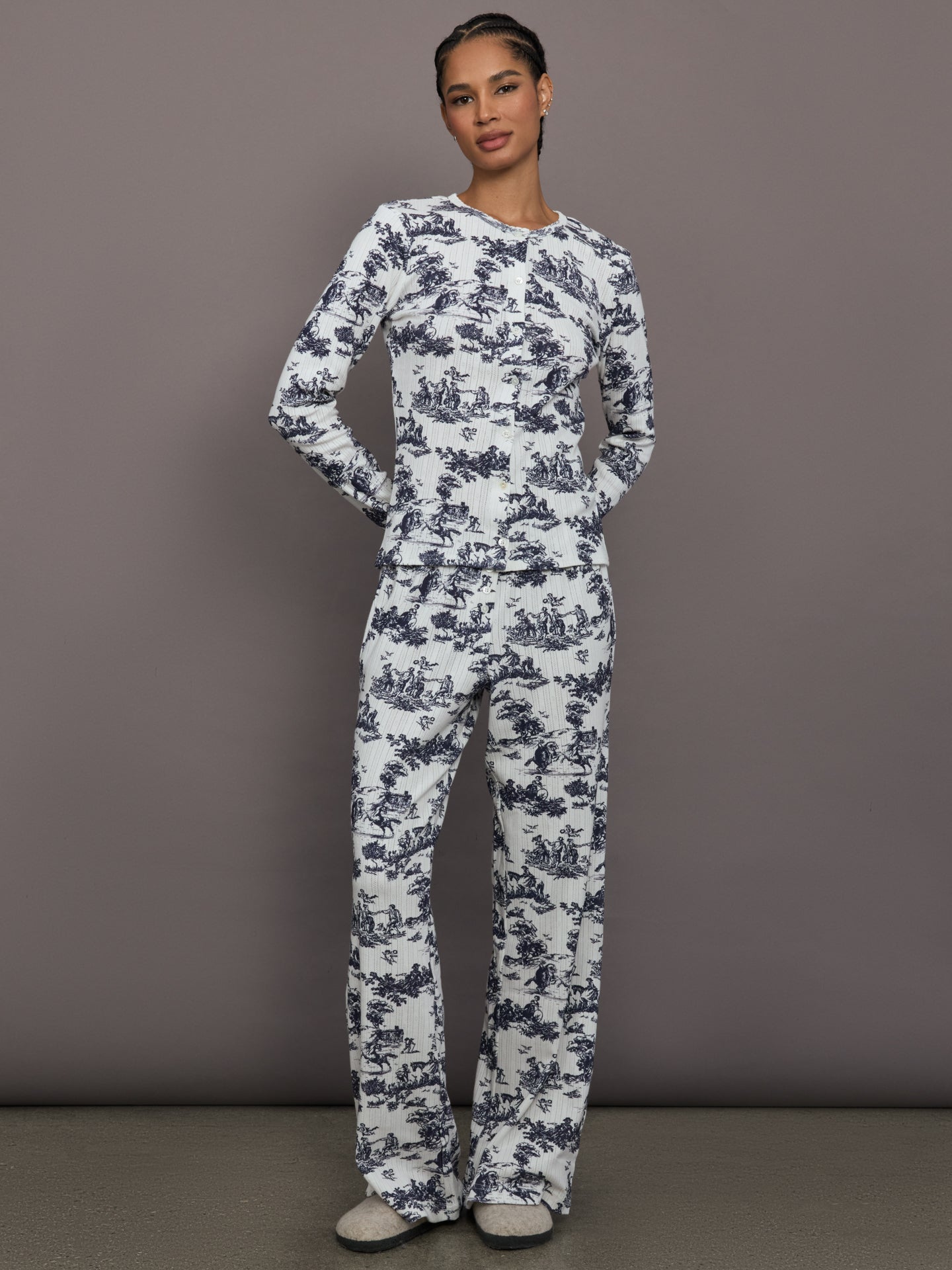 Carbon38 | Toile Sleep Set - Navy Toile