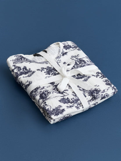 Carbon38 | Toile Sleep Set - Navy Toile