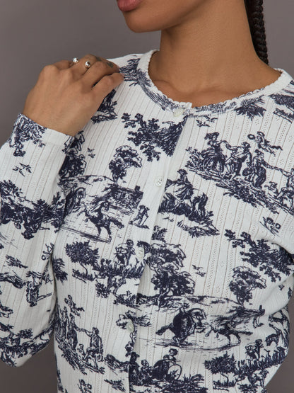 Carbon38 | Toile Sleep Set - Navy Toile