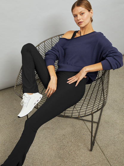 Carbon38 | Off Shoulder Sweatshirt in French Terry - Navy Blazer