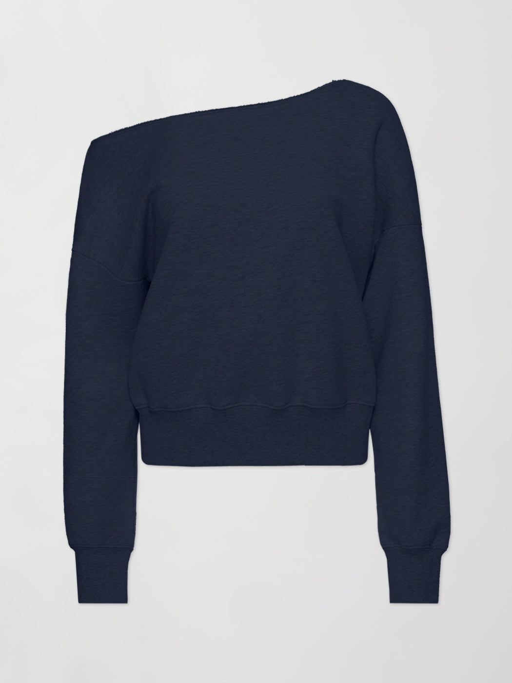 Carbon38 | Off Shoulder Sweatshirt in French Terry - Navy Blazer