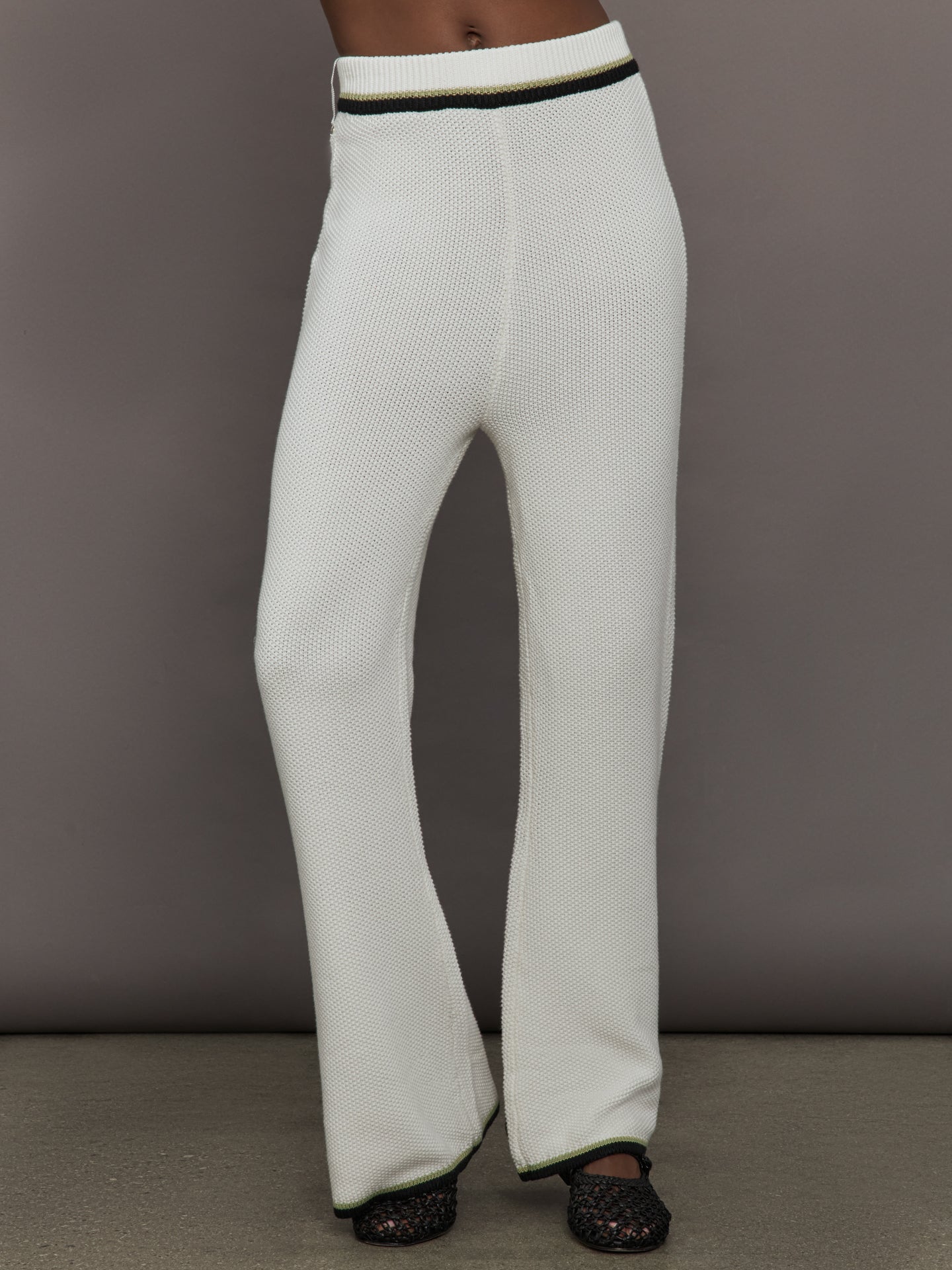 Carbon38 | The Soraya Knit Pants - Sea Salt