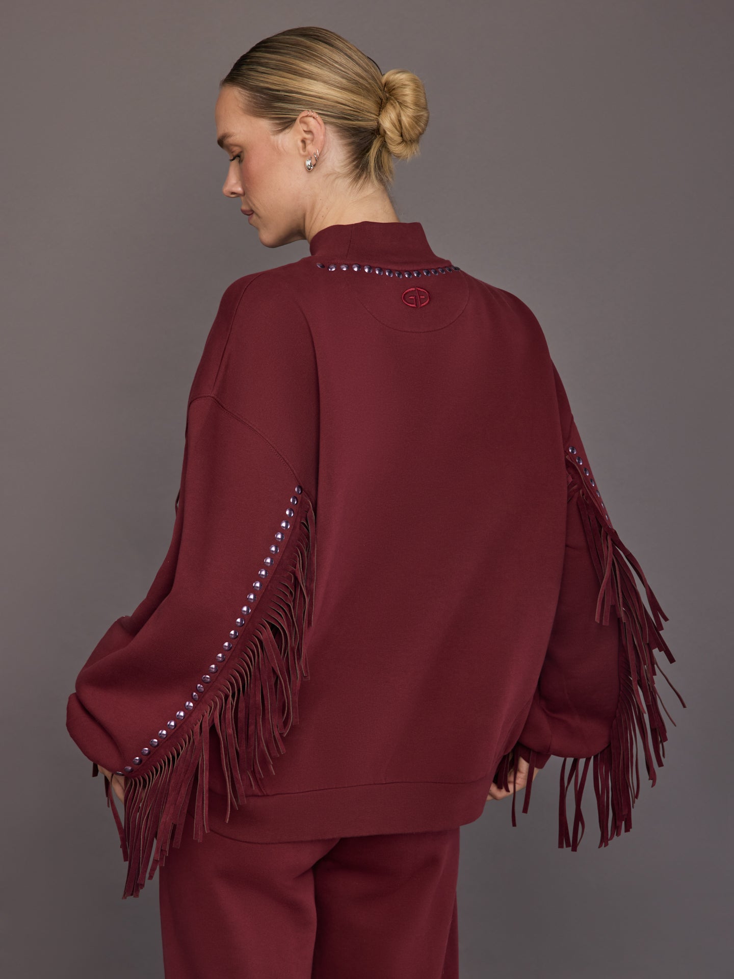 Carbon38 | Fenzy Crew Neck Sweater - Vino Rosso