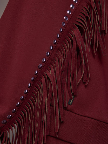 Carbon38 | Fenzy Crew Neck Sweater - Vino Rosso