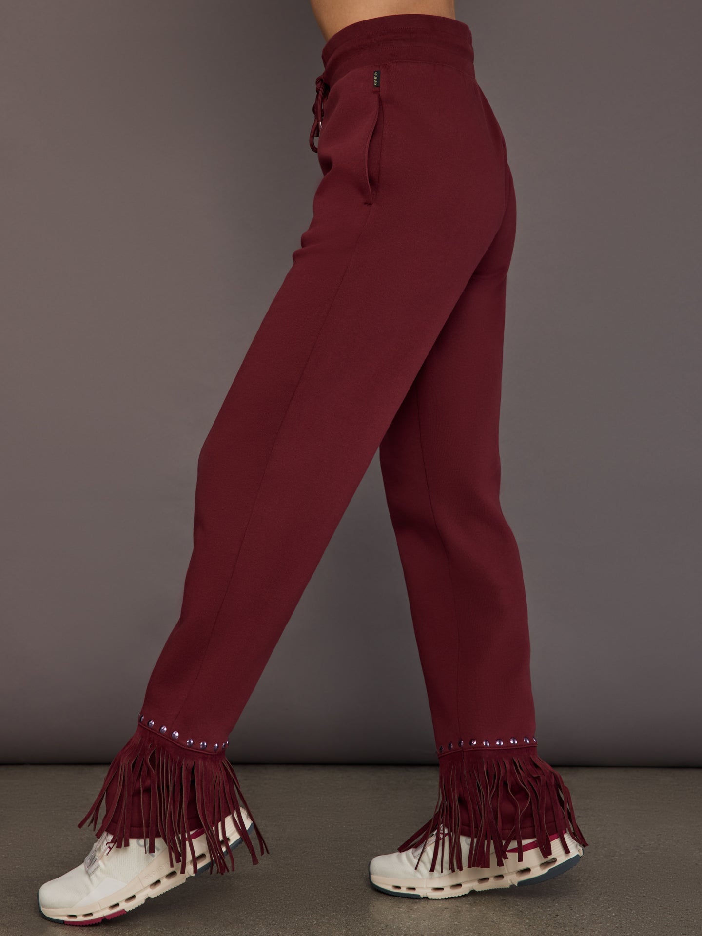 Carbon38 | Reign Wide Leg Track Pant - Vino Rosso