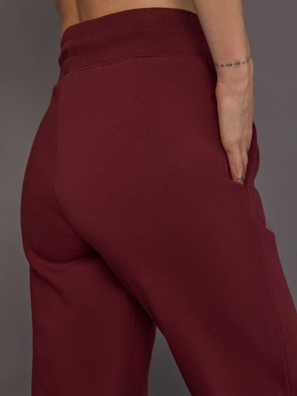 Carbon38 | Reign Wide Leg Track Pant - Vino Rosso