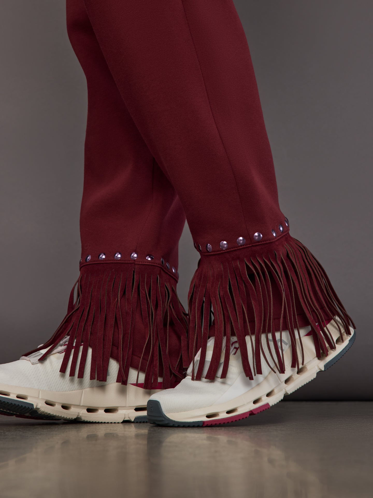 Carbon38 | Reign Wide Leg Track Pant - Vino Rosso