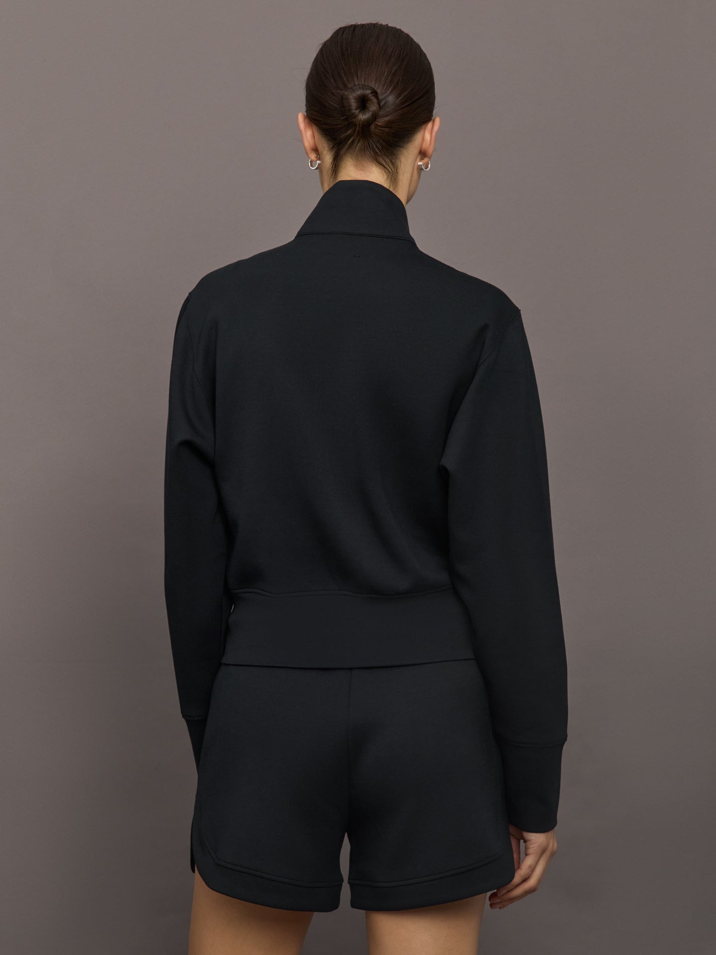 Carbon38 | Full Zip Jacket in Interlock - Black