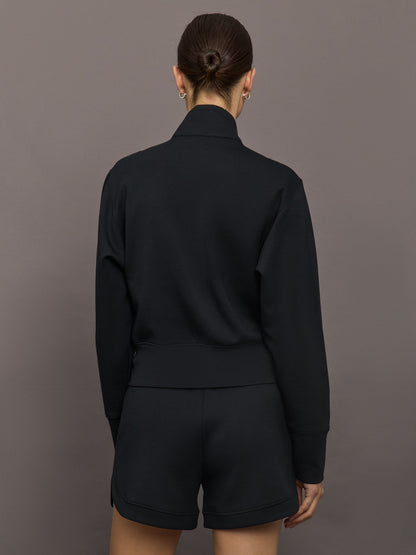 Carbon38 | Full Zip Jacket in Interlock - Black