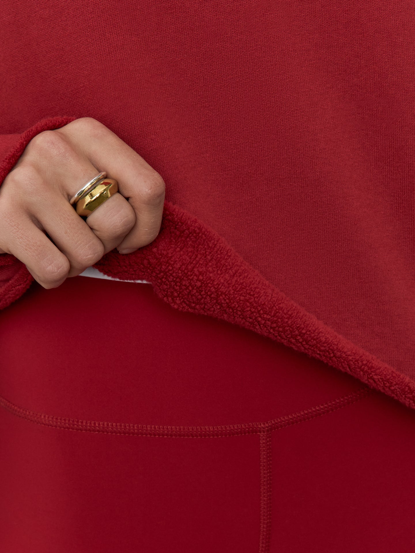 Carbon38 | Crew Neck Sweatshirt in French Terry - Cherry Red