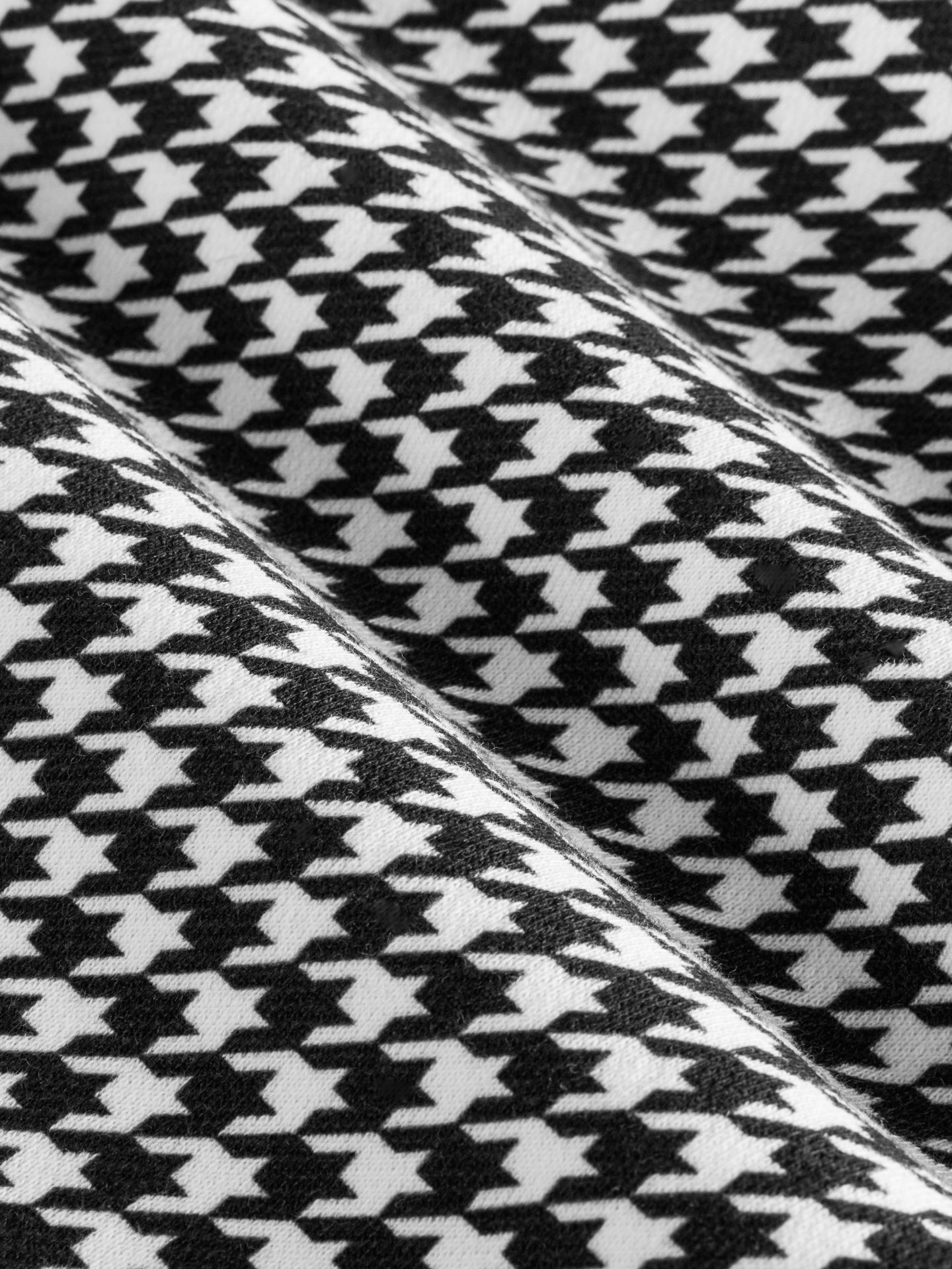 Carbon38 | Houndstooth Half Zip - Ivory / Faded Black