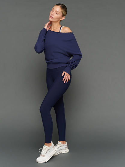 Carbon38 | Double Layered Tank in Melt - Navy Blazer/White