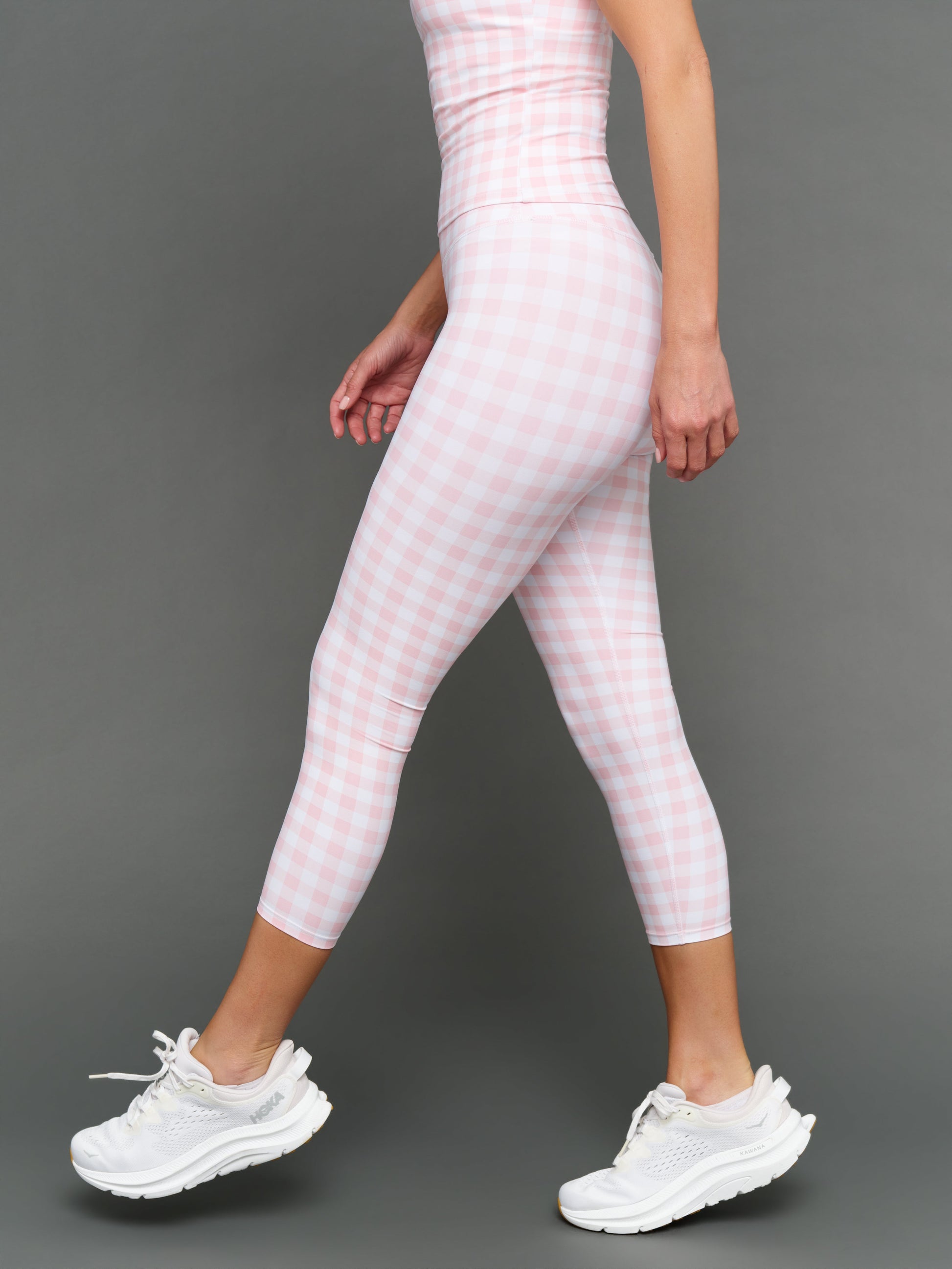 Carbon38 | Gingham Capri in Melt - Pink Gingham