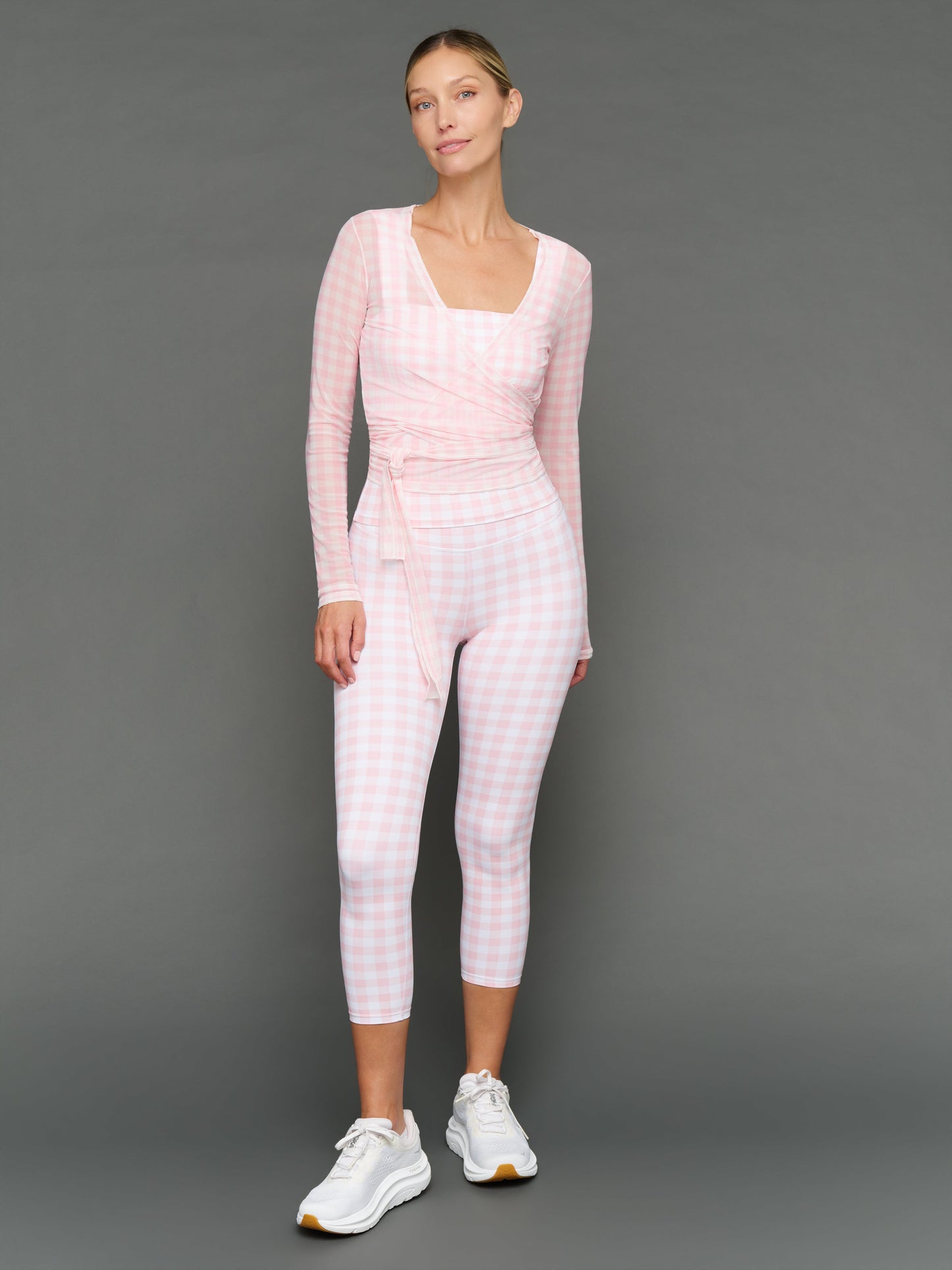 Carbon38 | Gingham Capri in Melt - Pink Gingham