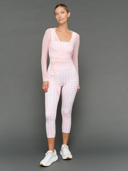 Carbon38 | Gingham Capri in Melt - Pink Gingham