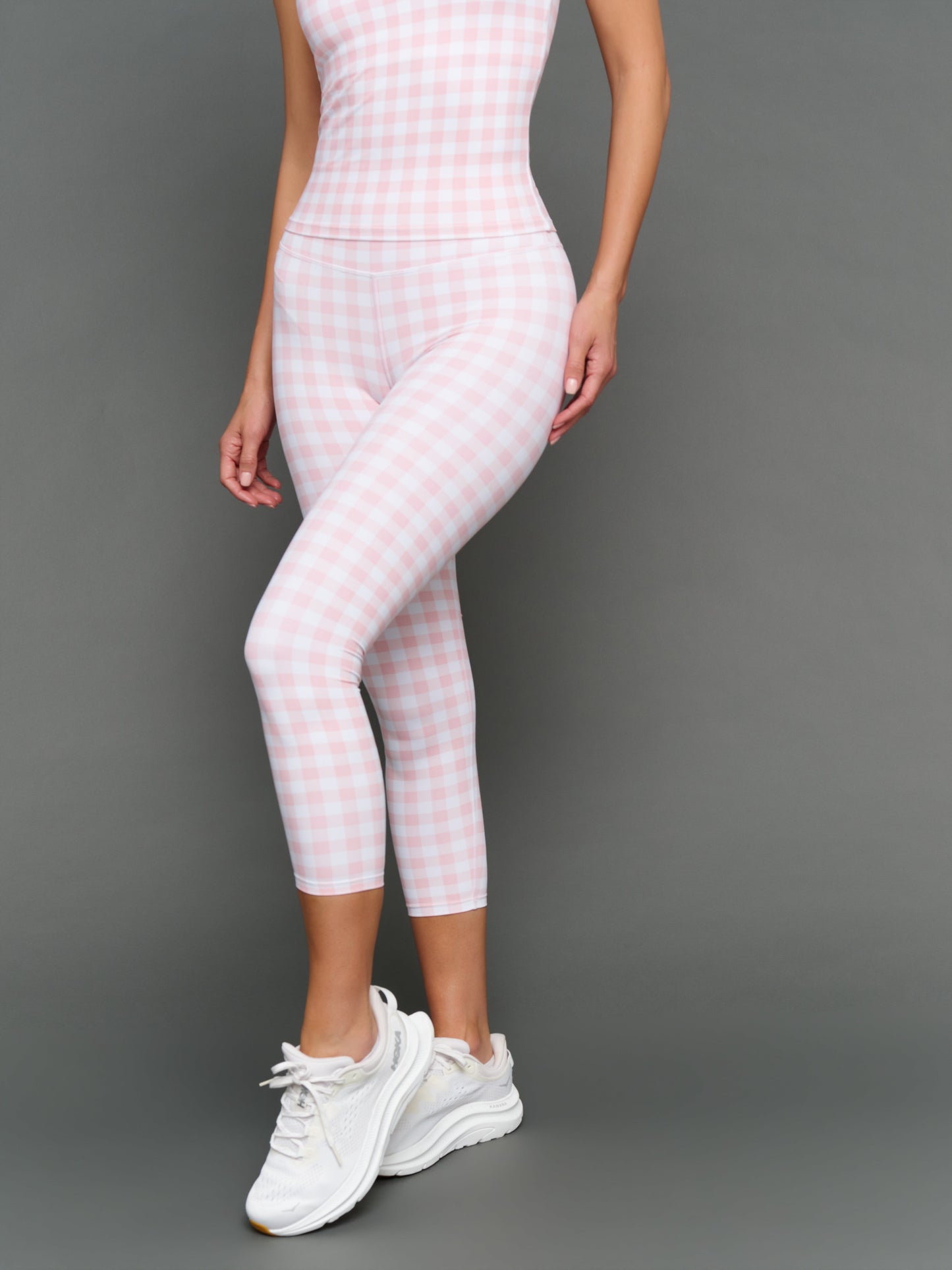Carbon38 | Gingham Capri in Melt - Pink Gingham