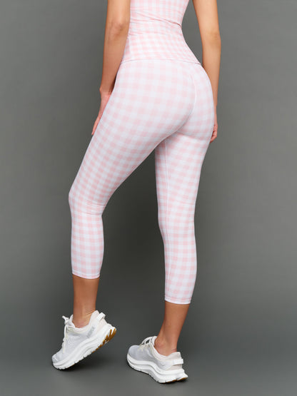 Carbon38 | Gingham Capri in Melt - Pink Gingham