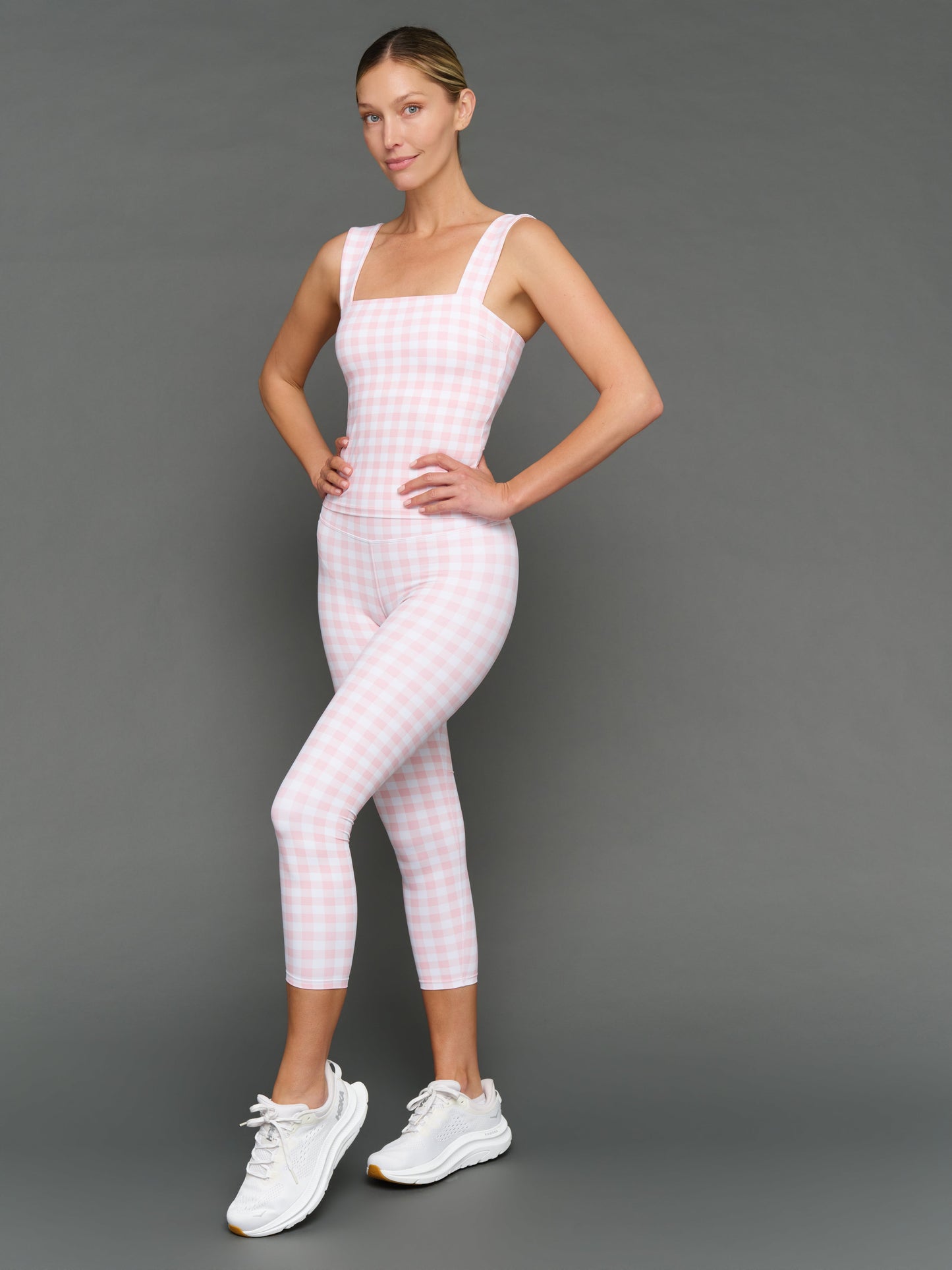 Carbon38 | Gingham Capri in Melt - Pink Gingham