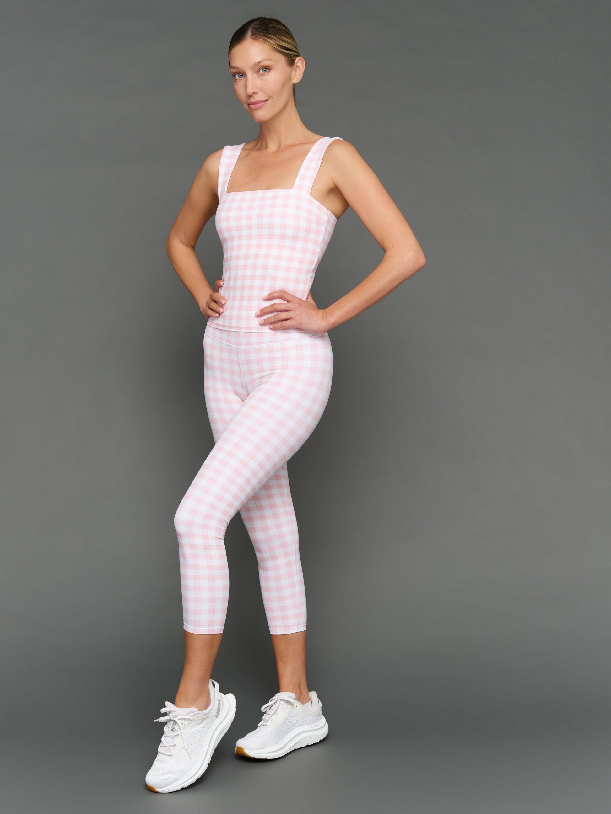 Carbon38 | Gingham Capri in Melt - Pink Gingham