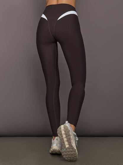 Carbon38 | Spliced Colorblock Legging in Melt - Chocolate Torte