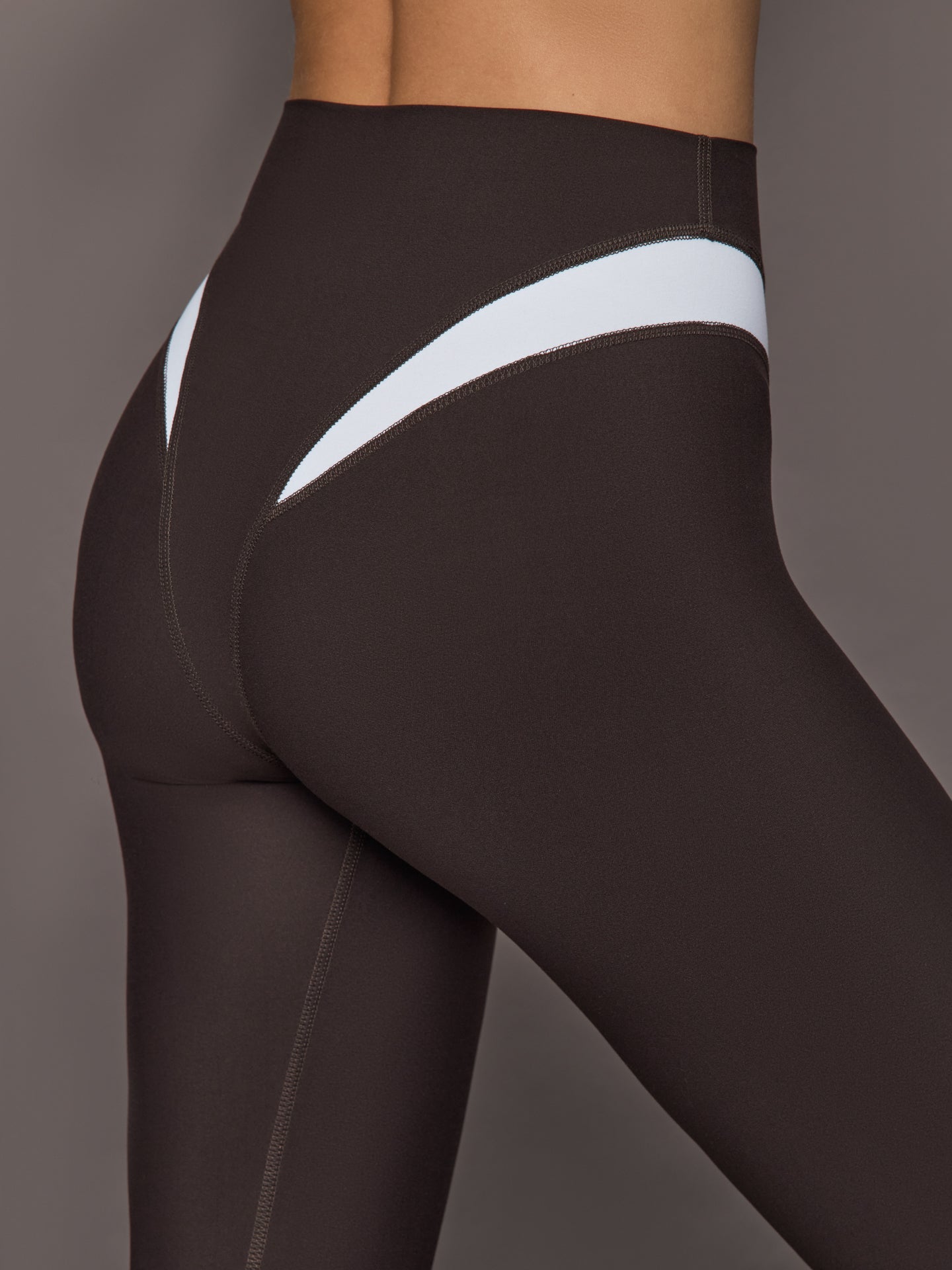 Carbon38 | Spliced Colorblock Legging in Melt - Chocolate Torte