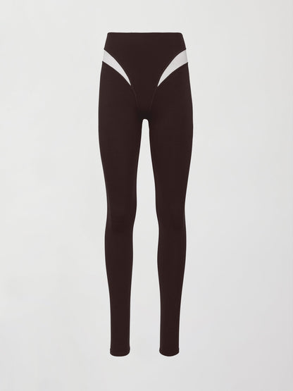 Carbon38 | Spliced Colorblock Legging in Melt - Chocolate Torte