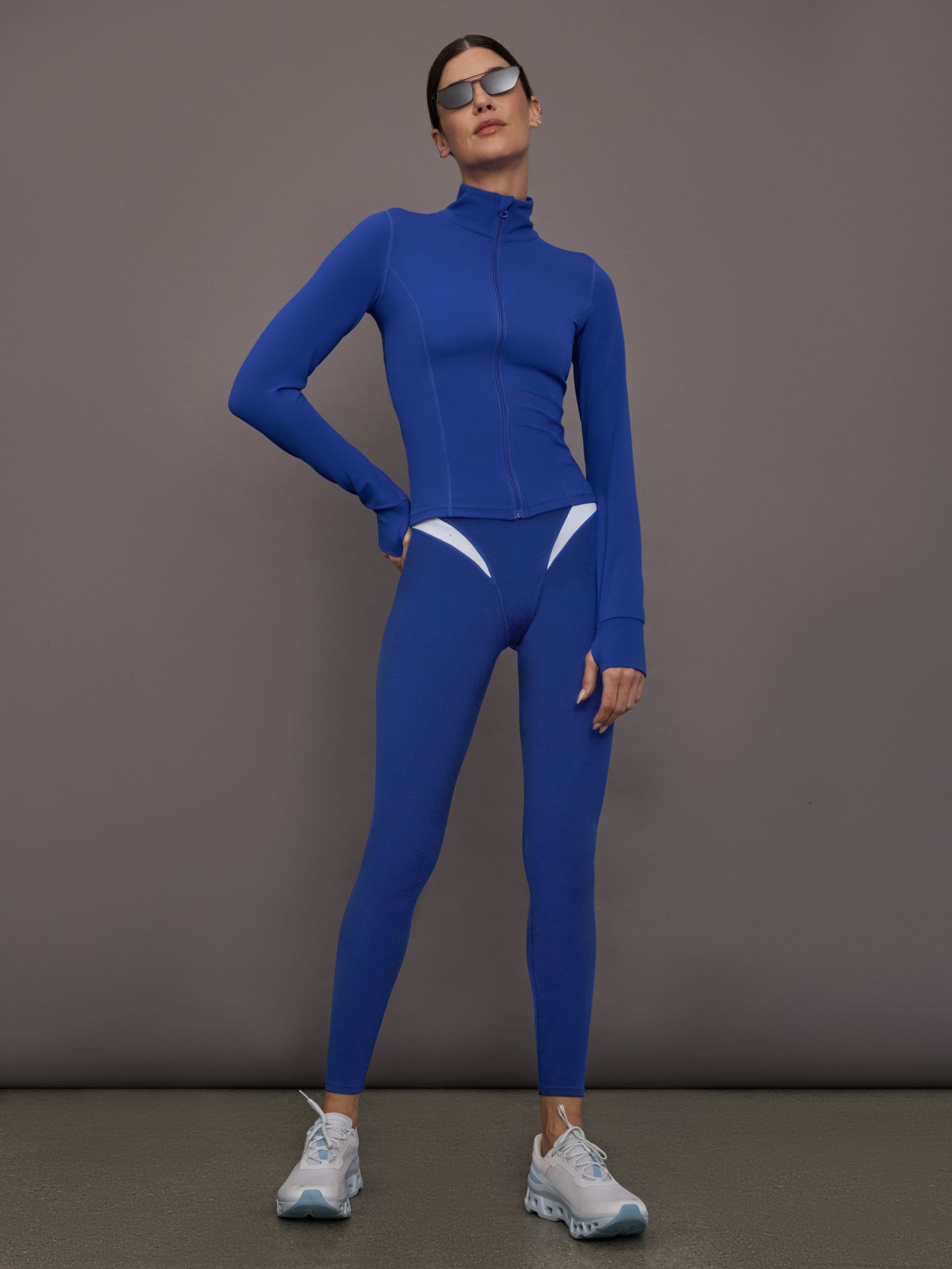 Carbon38 | Full Zip Active Jacket in Melt - Cobalt Blue