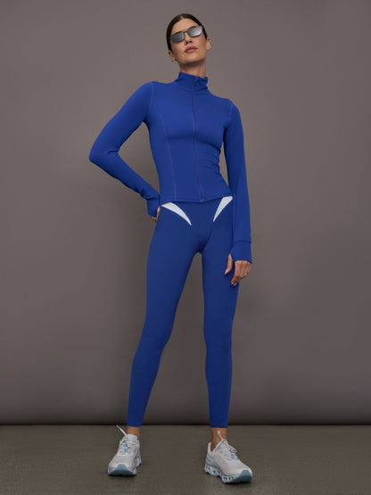 Carbon38 | Full Zip Active Jacket in Melt - Cobalt Blue