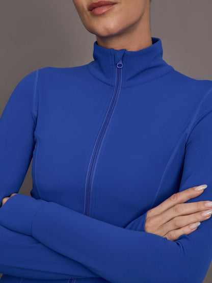 Carbon38 | Full Zip Active Jacket in Melt - Cobalt Blue