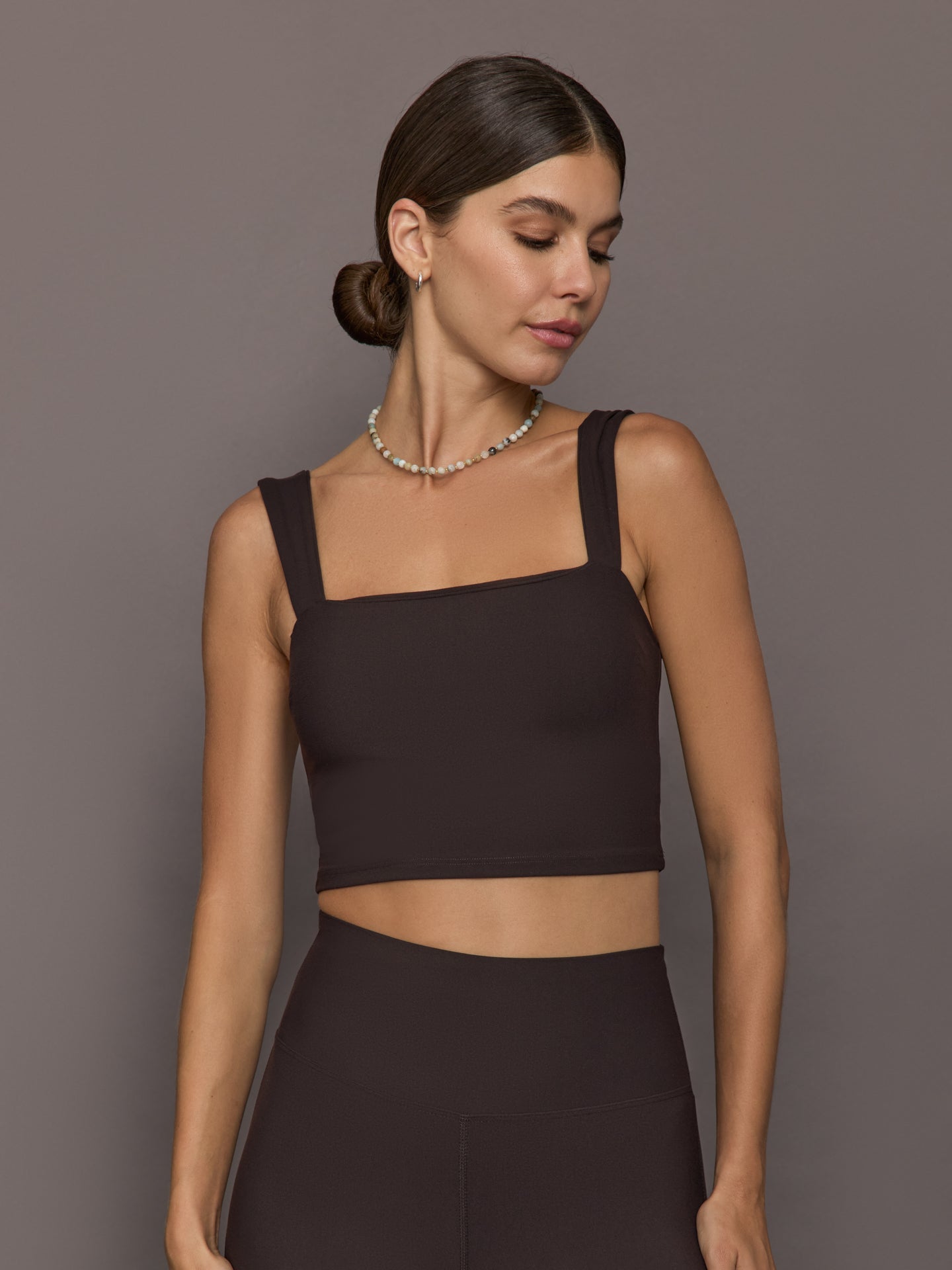Carbon38 | Square Neck Bra in Melt - Chocolate Torte