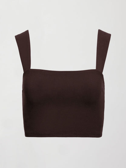 Carbon38 | Square Neck Bra in Melt - Chocolate Torte