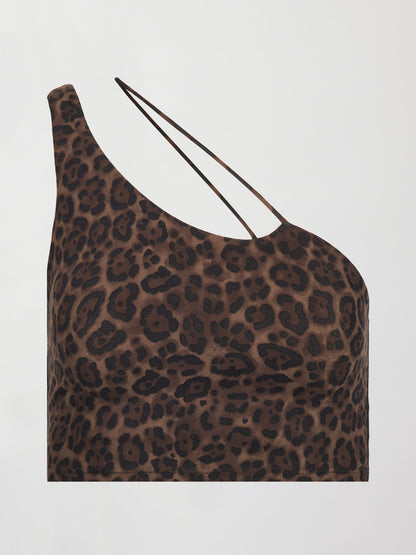 Carbon38 | One Shoulder Convertible Bra Top - Leopard Print