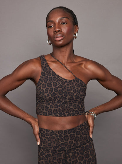 Carbon38 | One Shoulder Convertible Bra Top - Leopard Print