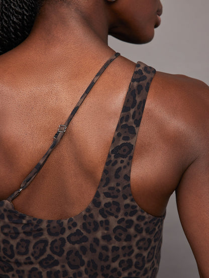 Carbon38 | One Shoulder Convertible Bra Top - Leopard Print