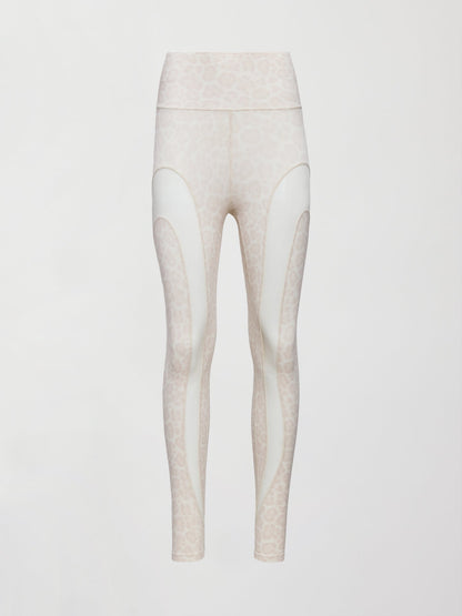 Carbon38 | Sheer Spliced Legging in Melt - Snow Leopard