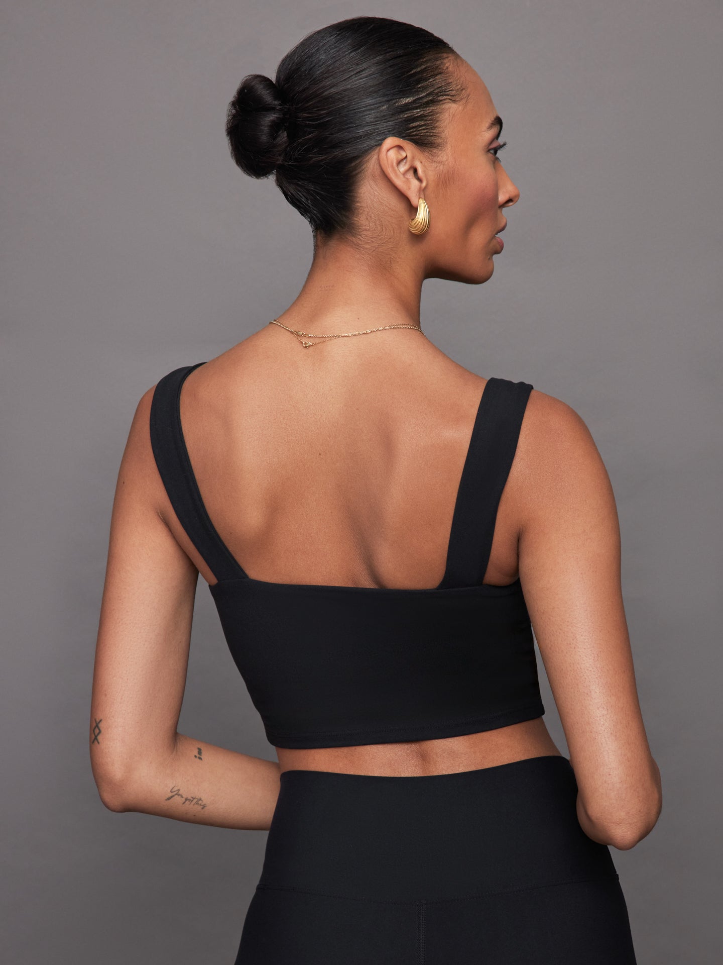 Carbon38 | Square Neck Bra Top in Melt - Black