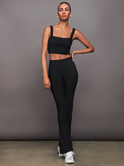 Carbon38 | Square Neck Bra Top in Melt - Black