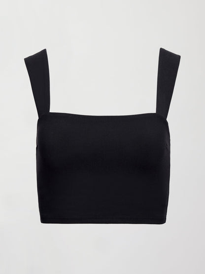 Carbon38 | Square Neck Bra Top in Melt - Black