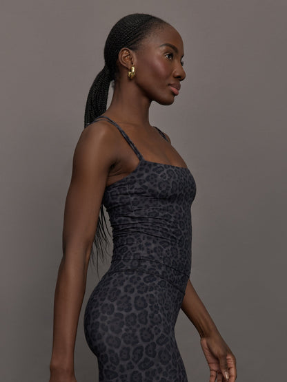 Carbon38 | Strappy Tank in Melt - Charcoal Leopard