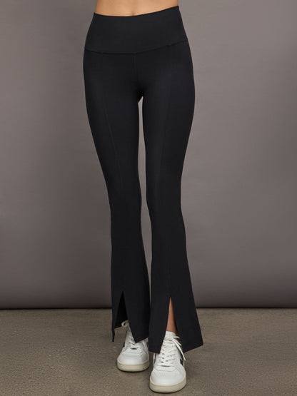 Carbon38 | Split Front Legging in Melt - Black