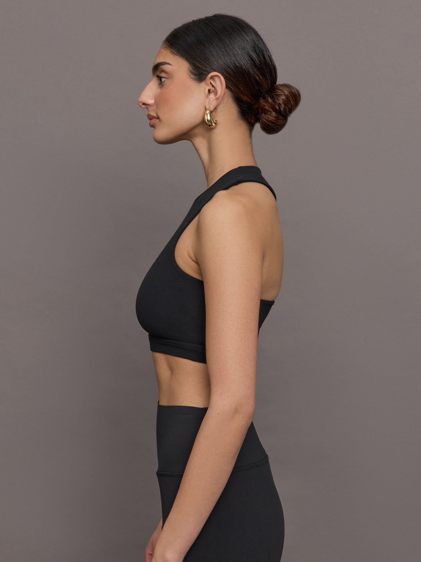 Carbon38 | Open Back Bra in Melt - Black